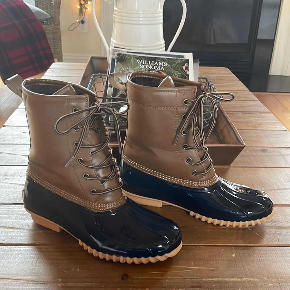 Sporto Ariel Mid Calf Duck Rain Boot Size 8